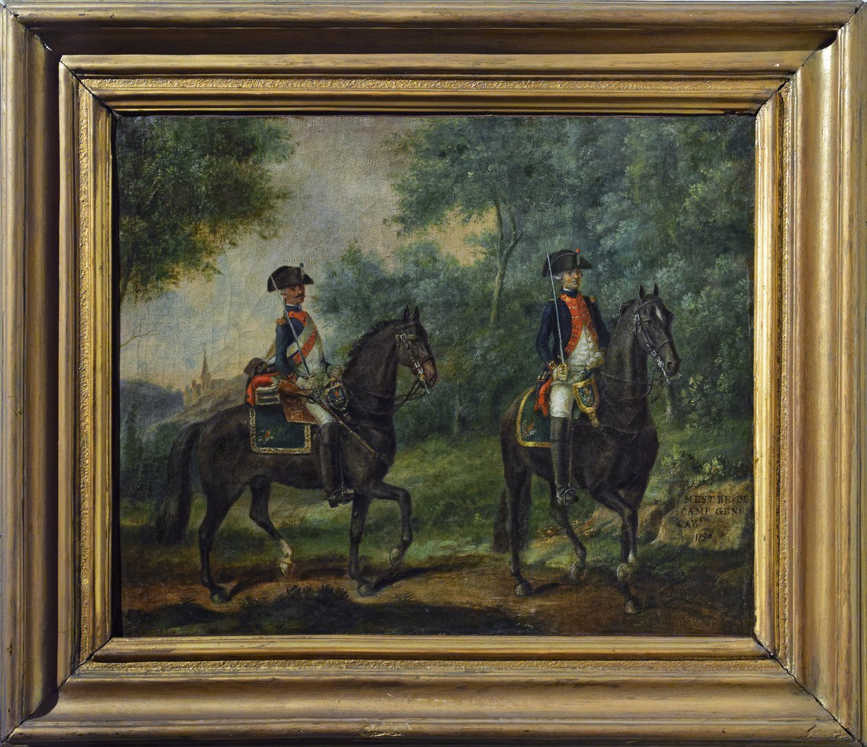 Officer and soldier of the Mestre de Camps regiment in 1790 by Unknown artist