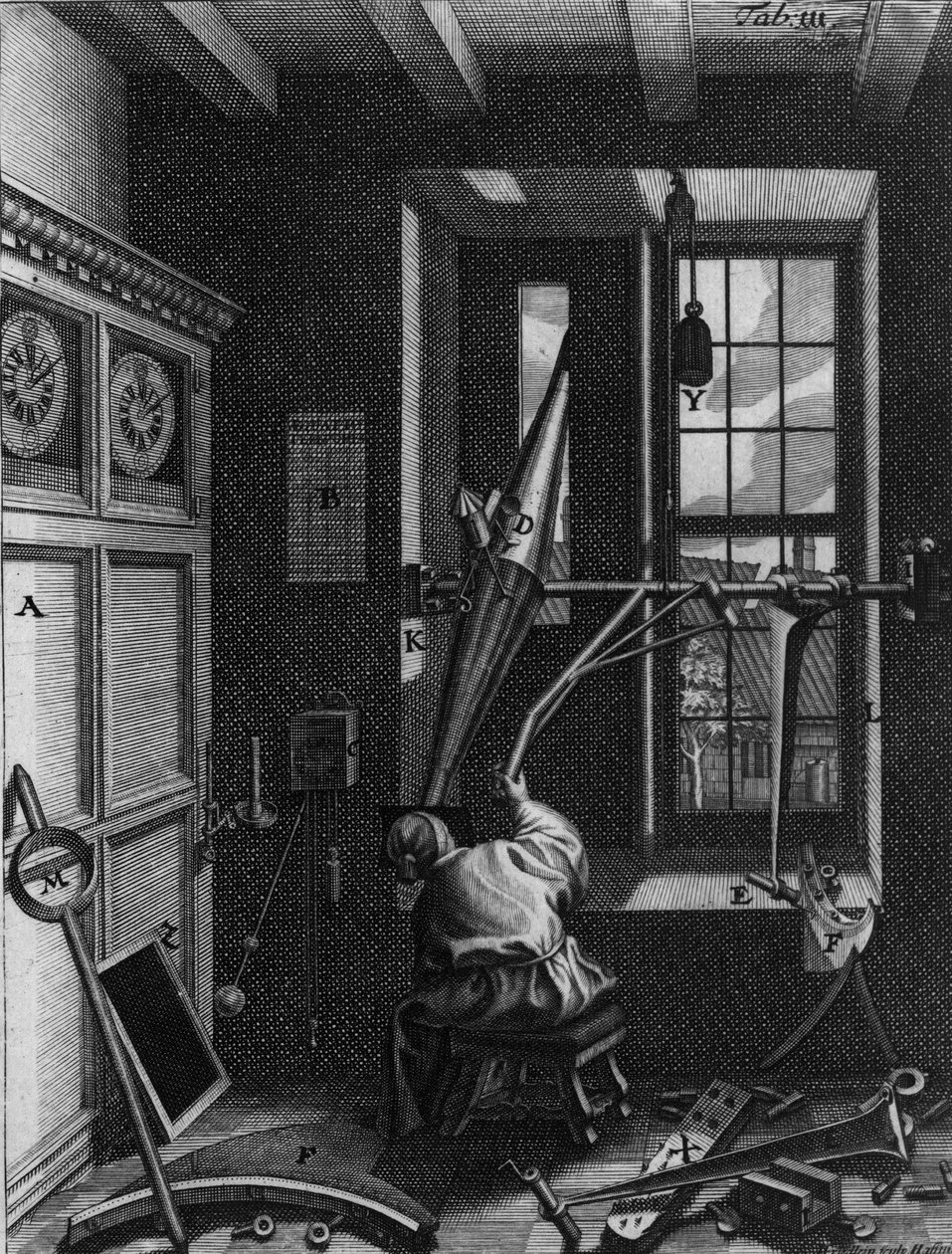 Olaus Romer, Danish Astronomer, observes the eclipses of Jupiter's ...