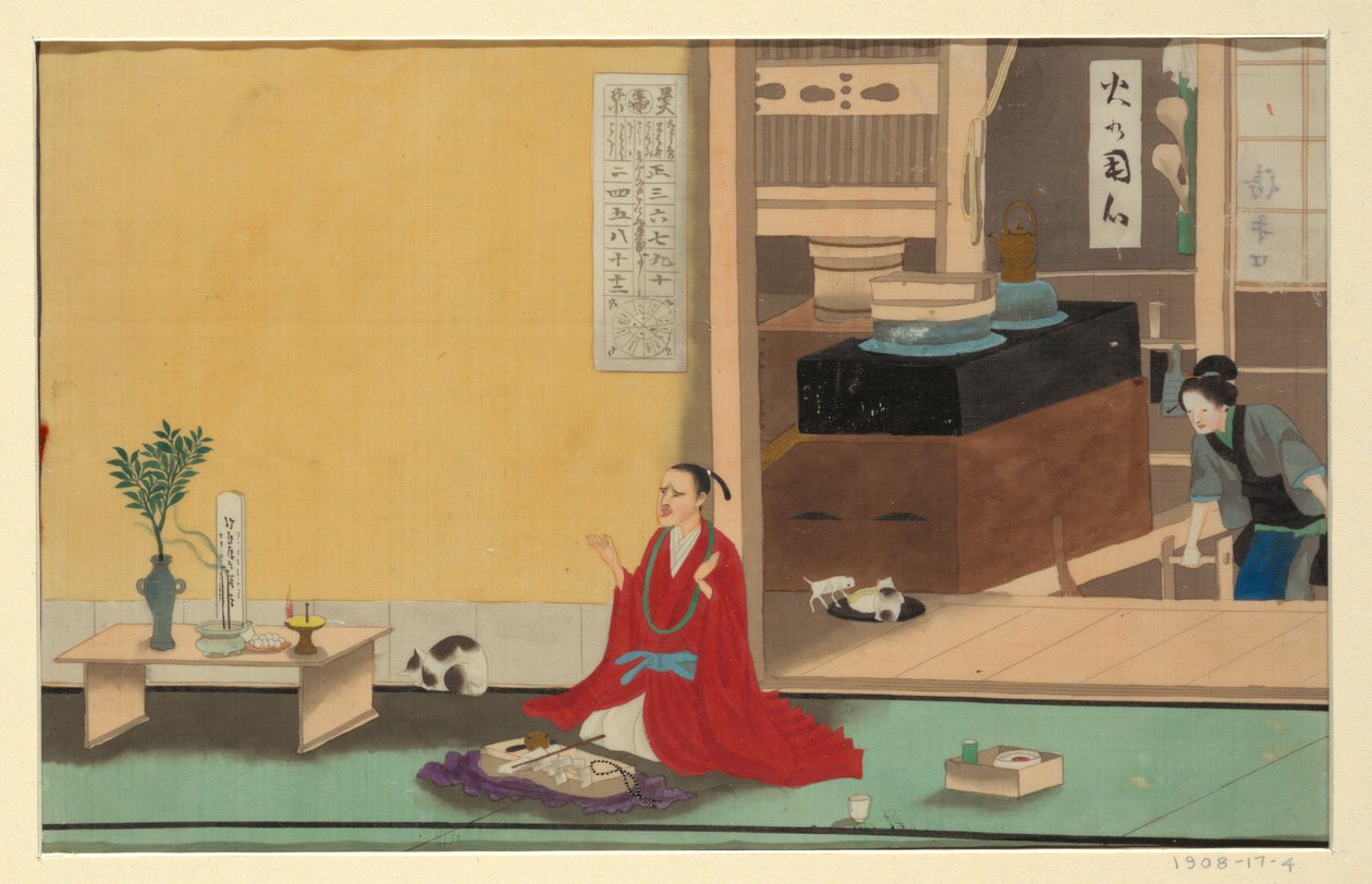 One of Sixteen Scenes of the Death and Burial of a Man by Unknown artist