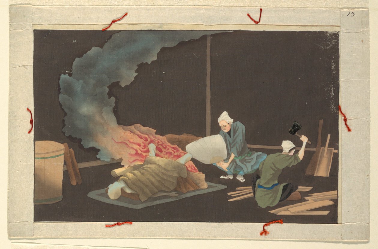 One of Sixteen Scenes of the Death and Burial of a Man by Unknown artist
