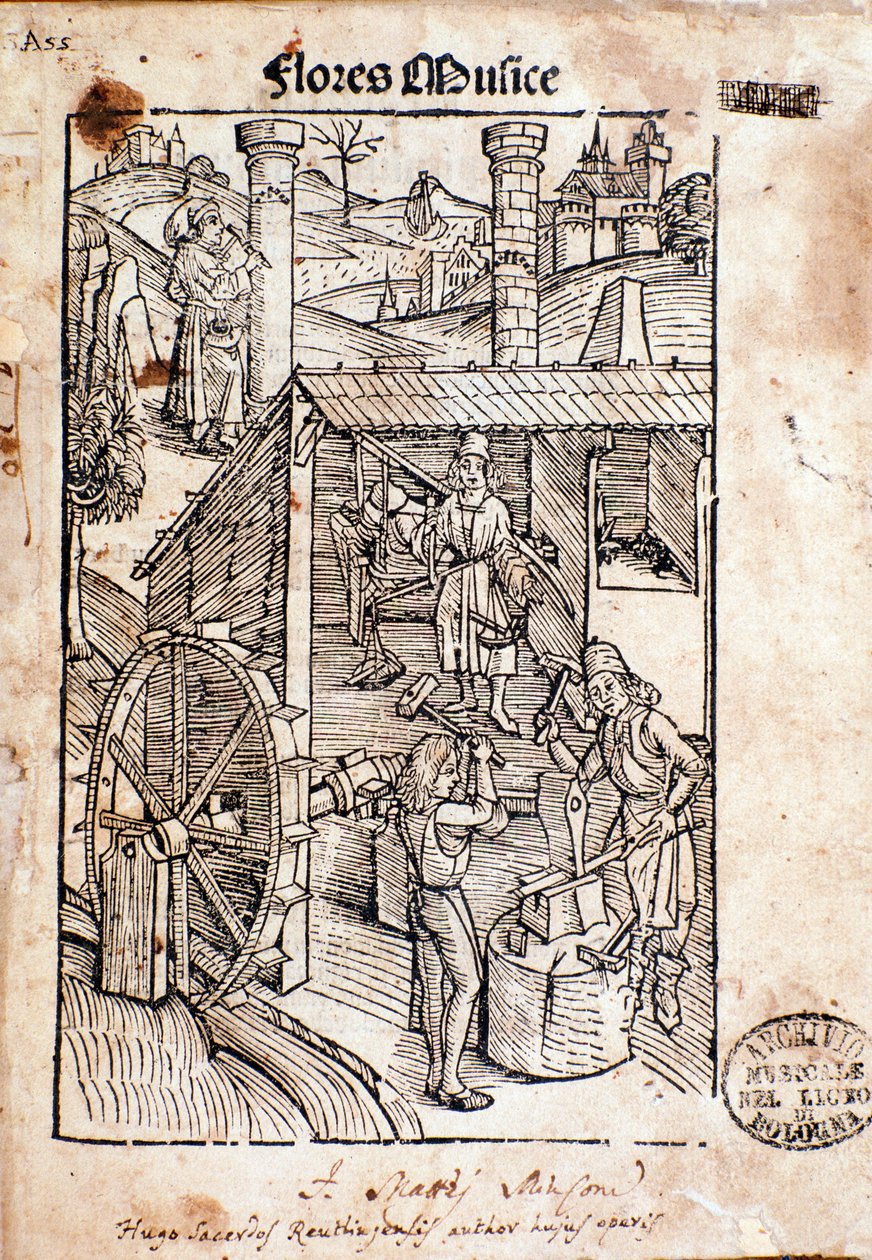 Page from Flore musices, study on Gregorian chant by Hugo von Reutlingen by Unknown artist