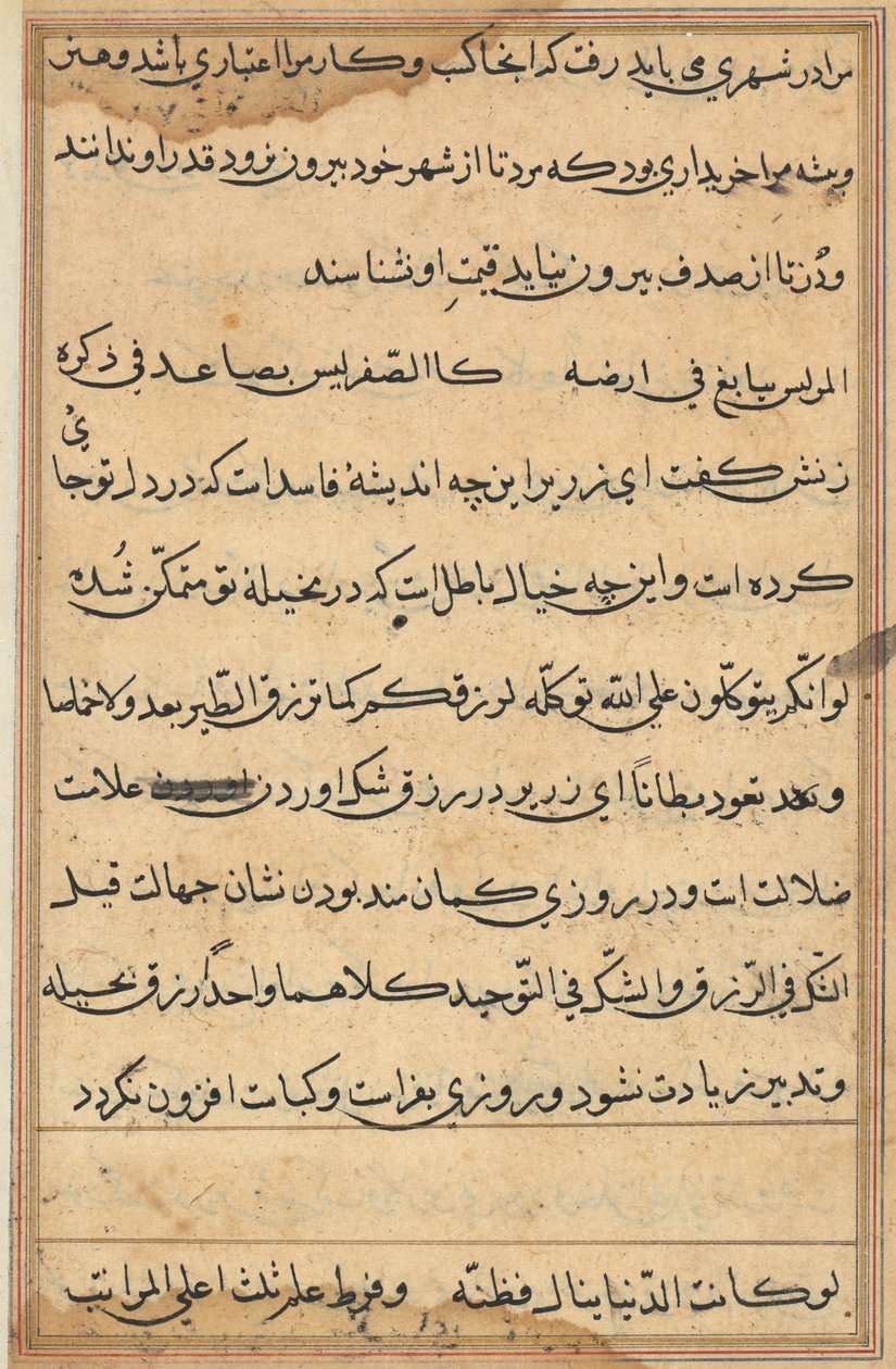 Page from Tales of a Parrot: text page by Unknown artist