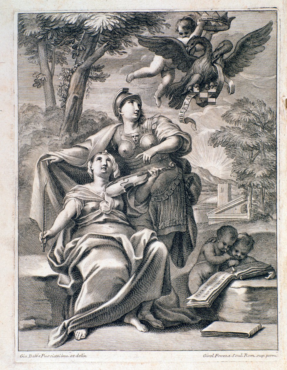 Page of frontispiece of musical score of 