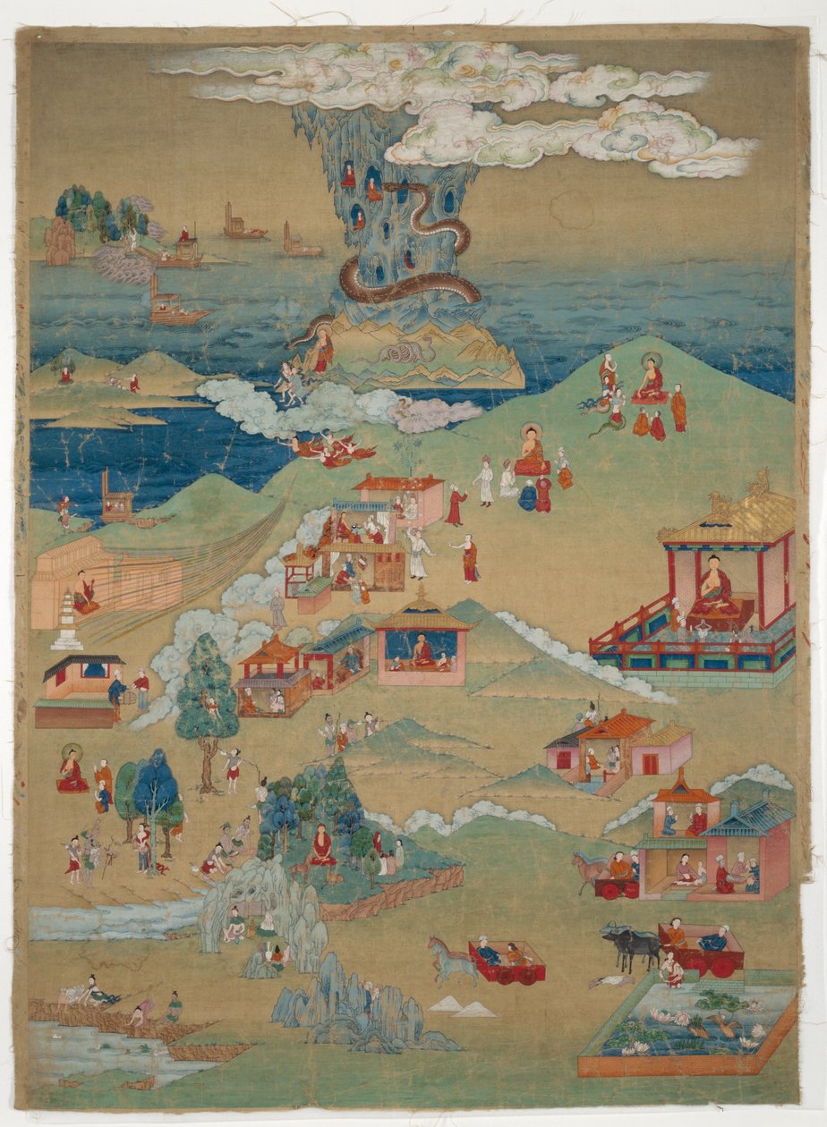 Banner (Thangka) of Five Morality Tales from the Avadana Kalpalata Jataka by Unknown artist