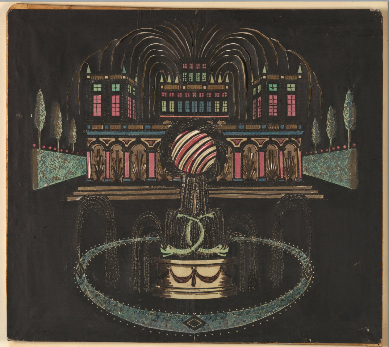 Palace and Fountain by Unknown artist