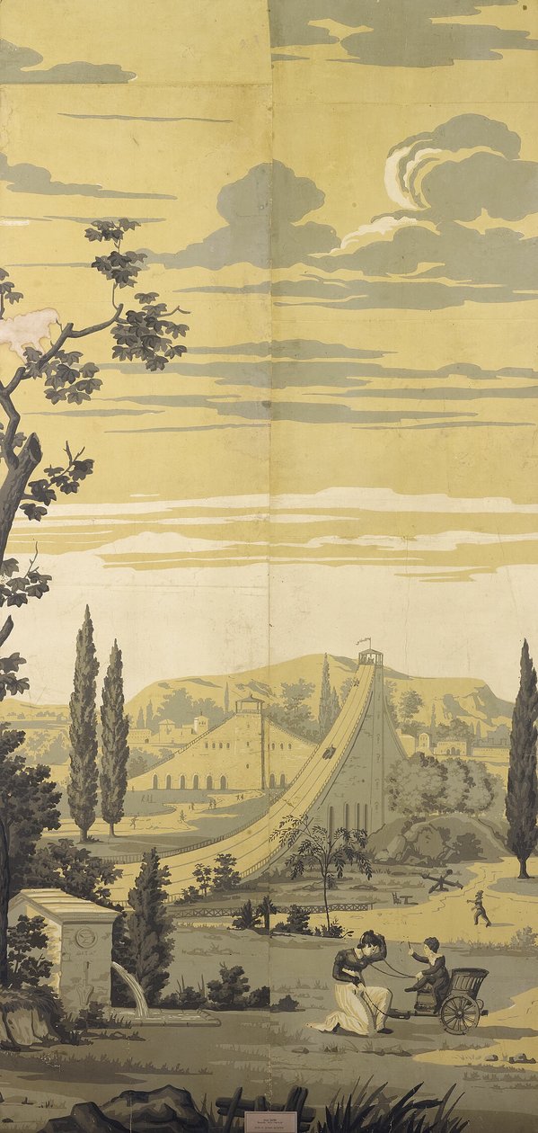 Panel with a Scene in an Amusement Park by Unknown artist