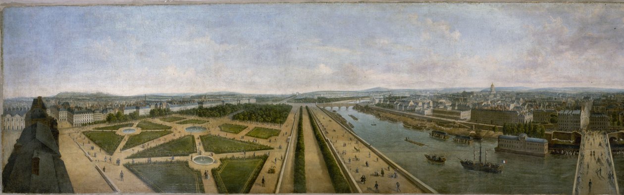 Panorama of Paris from the Roof of the Pavillon de Flore in the Tuileries, ca. 1833 by Unknown artist