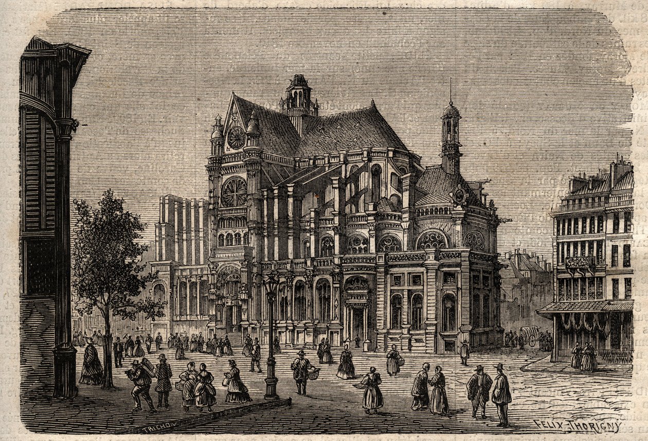 Paris, Ile-de-France, France - Saint-Eustache Church (19th century) by Unknown artist