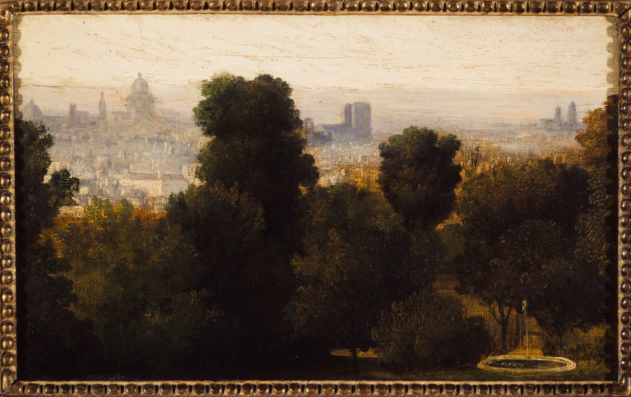 Paris seen from the heights of Belleville (circa 1840, present-day 19th arrondissement, in 1840) by Unknown artist