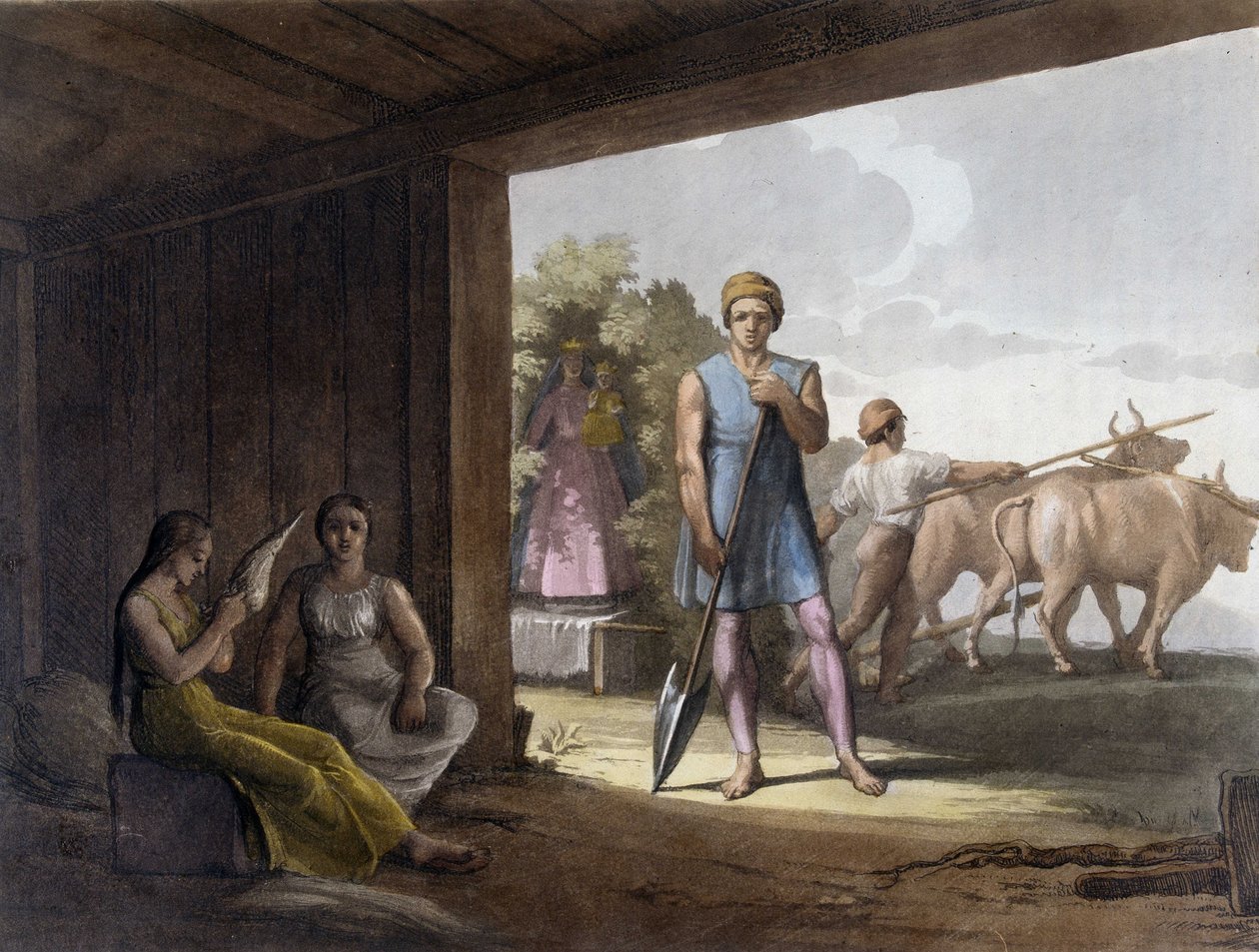 Paternalistic colonization by Jesuits using the know-how of the Tupi Guaranis Indians in Paraguay by Unknown artist