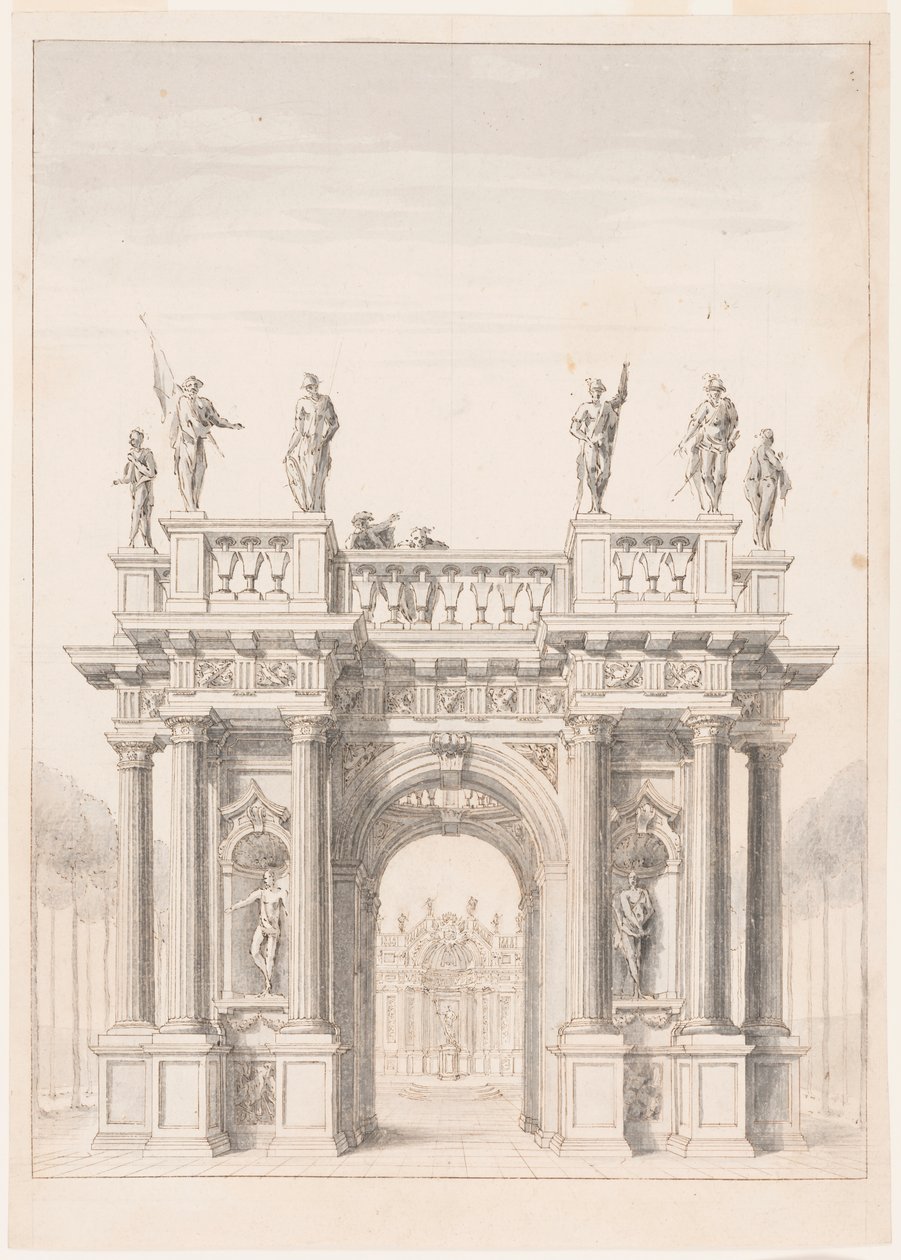 Pavilion in a Park by Unknown artist