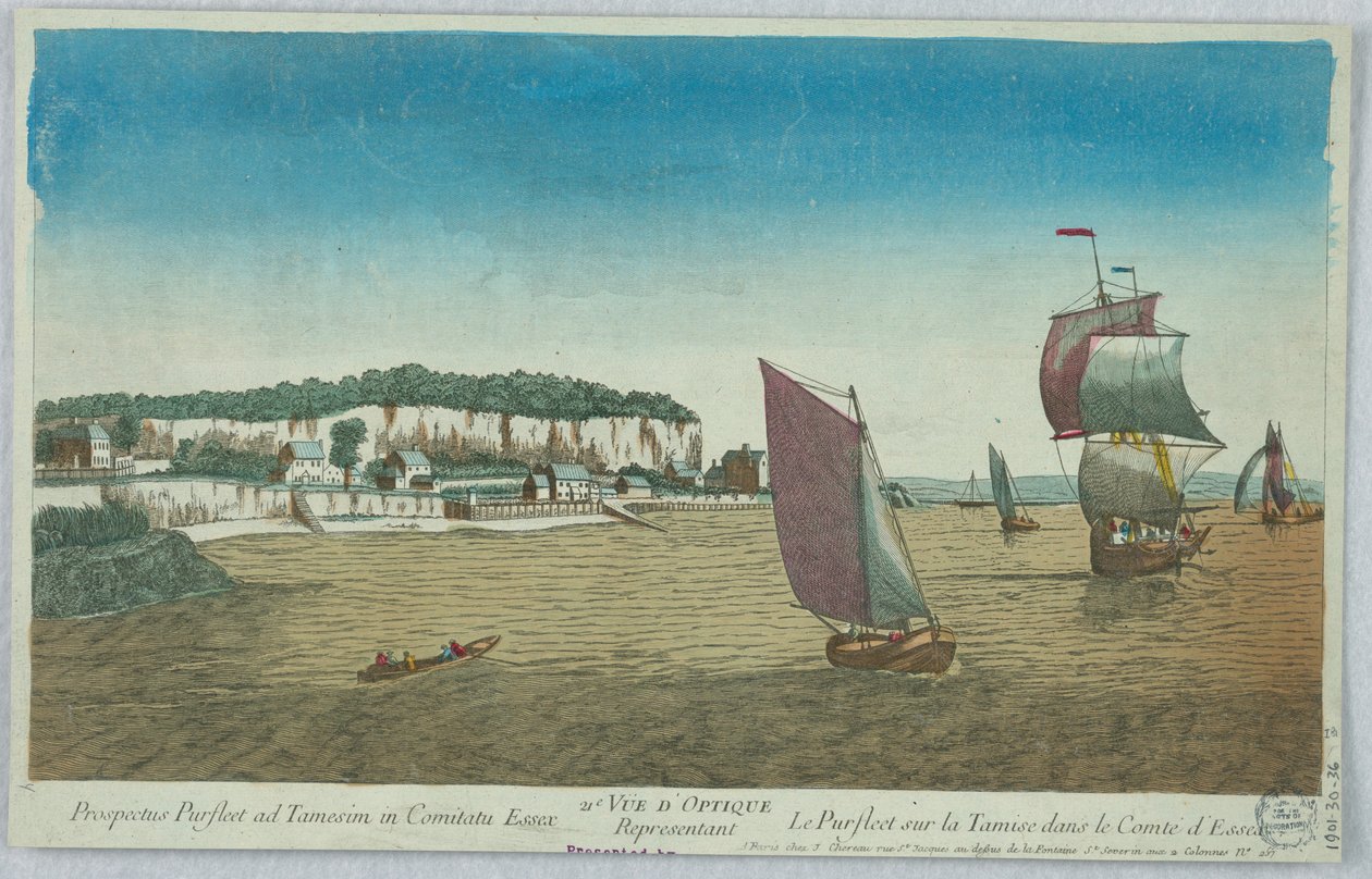 Peep-show, 21st View of Optique Representing Prospectus Purfleet on the Thames in Essex County by Unknown artist