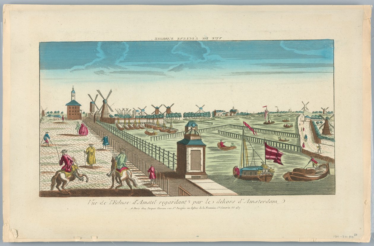 Peep-show, View of the Amstel Lock Looking Outside Amsterdam by Unknown artist