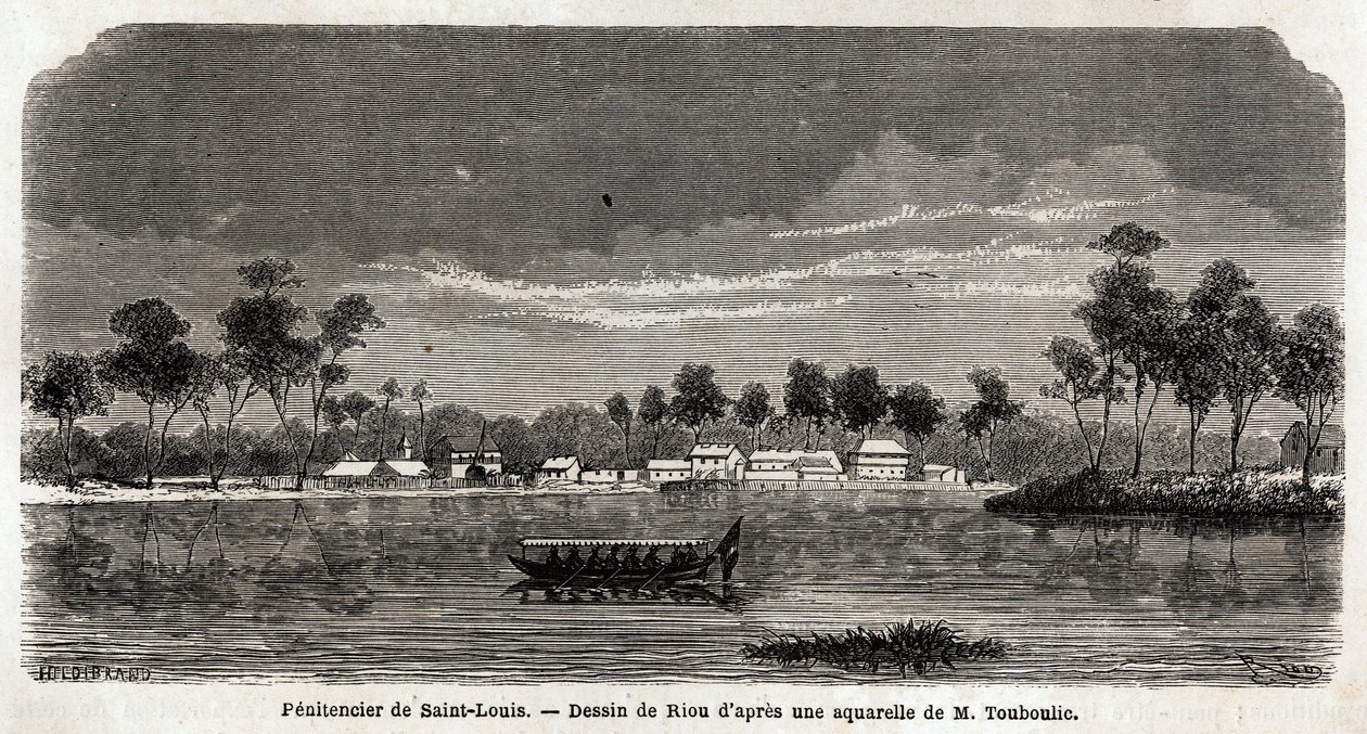 Penitentiary of Saint Louis of French Guiana, organized exclusively for logging on behalf of the government, established in 1859 as an extension of the penitentiary of Saint Laurent which became insufficient, they were completely independent, but located f by Unknown artist