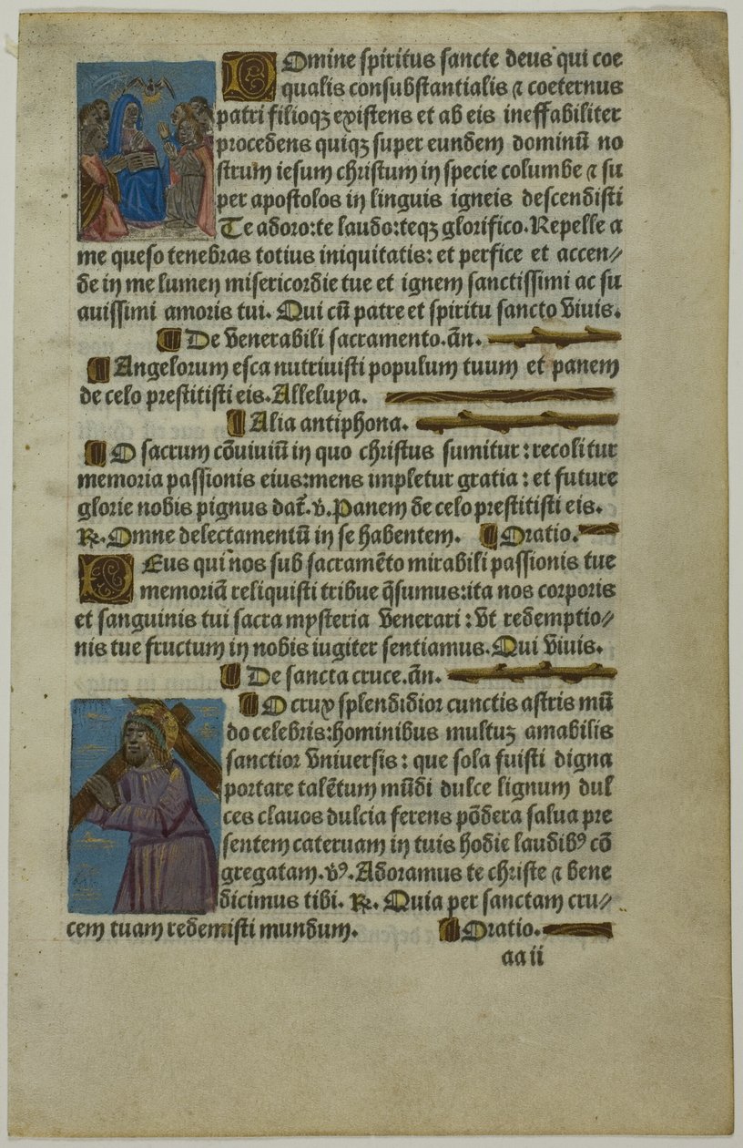 Pentecost and Christ Carrying the Cross by Unknown artist