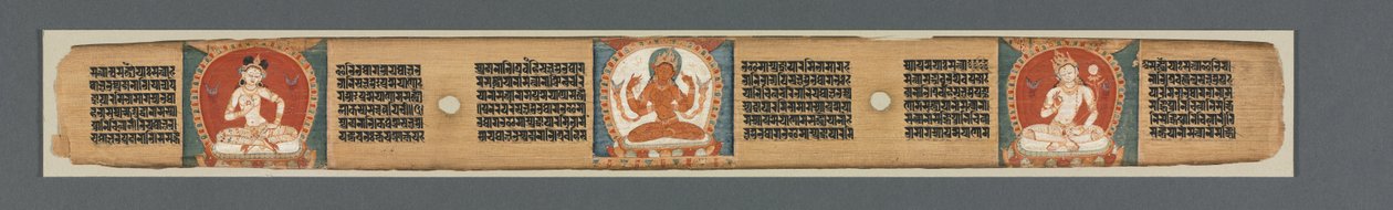 Perfection of Wisdom in Eight Thousand Lines: Ashtasahasrika Prajnaparamita: Decorated Leaf by Unknown artist