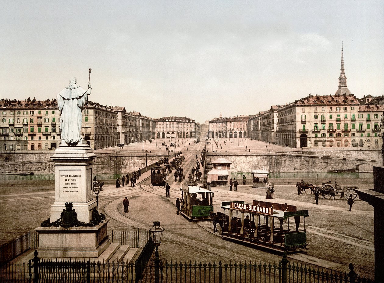 Piazza Vittorio Emanuele in Turin, Italy in 1890 by Unknown artist
