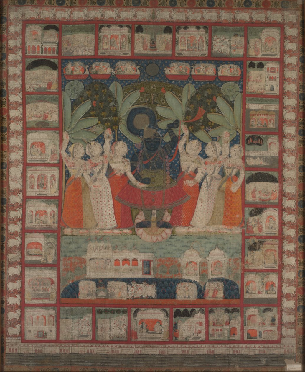 Pichvai of Shri Nathji by Unknown artist