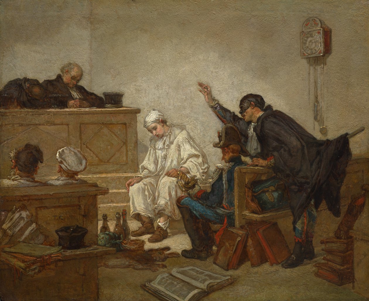 Pierrot in Criminal Court by Unknown artist