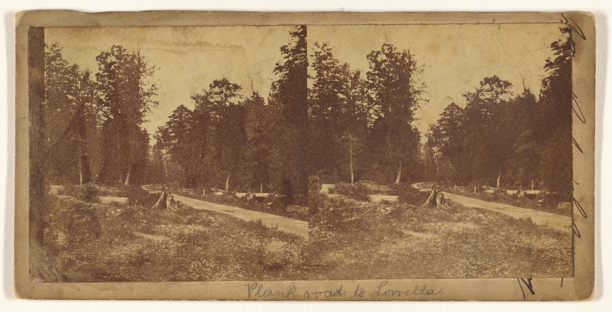 Plank Road to Lowella (recto); Unidentified City (verso) by Unknown artist
