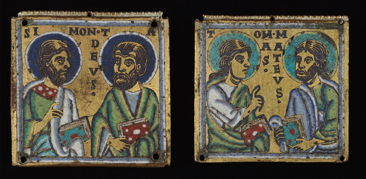 Plaque Pair: Simon and Thaddaeus and Thomas and Matthew by Unknown artist