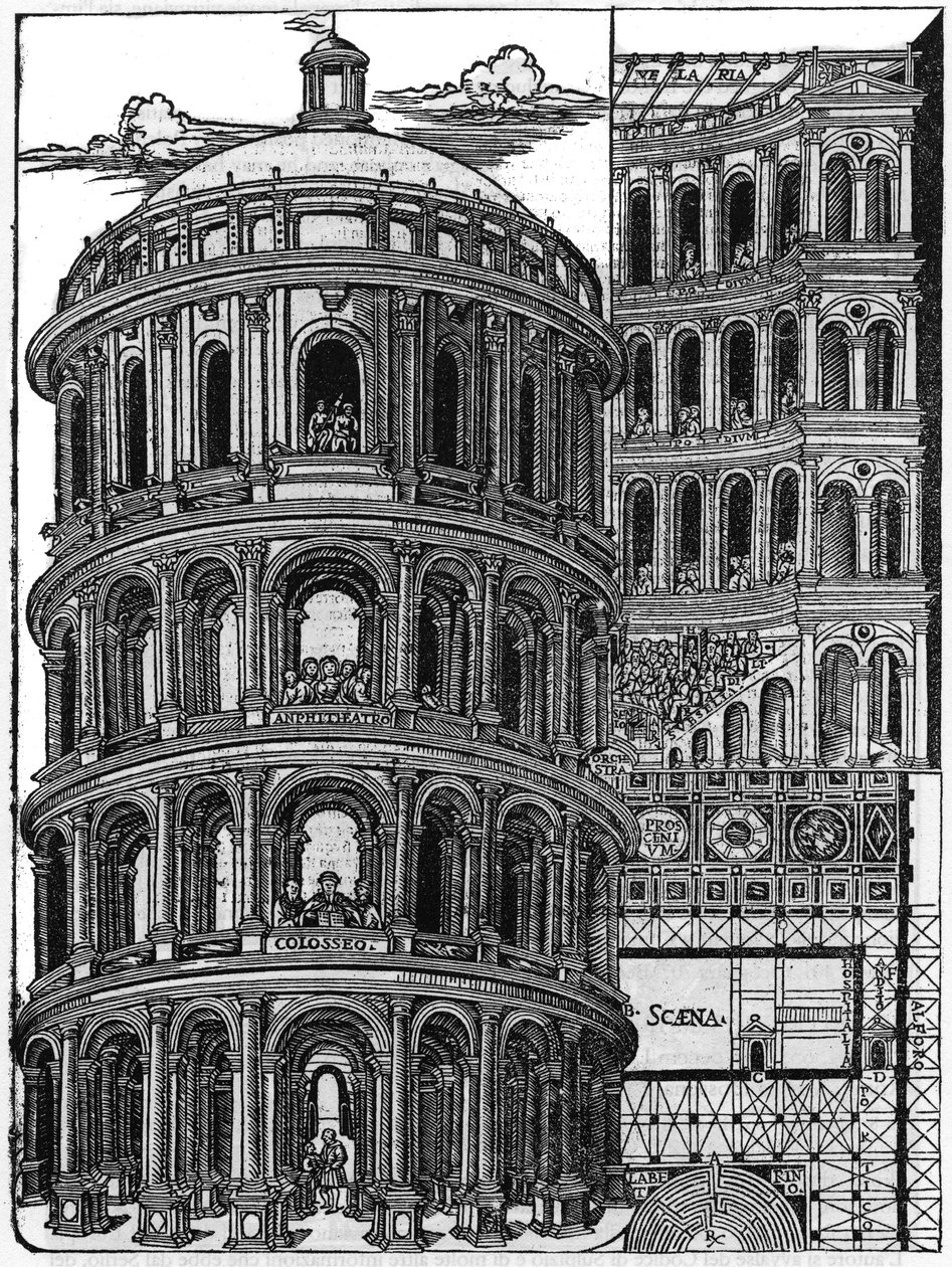 Plate taken from the book 'De architectura', deals with the ...