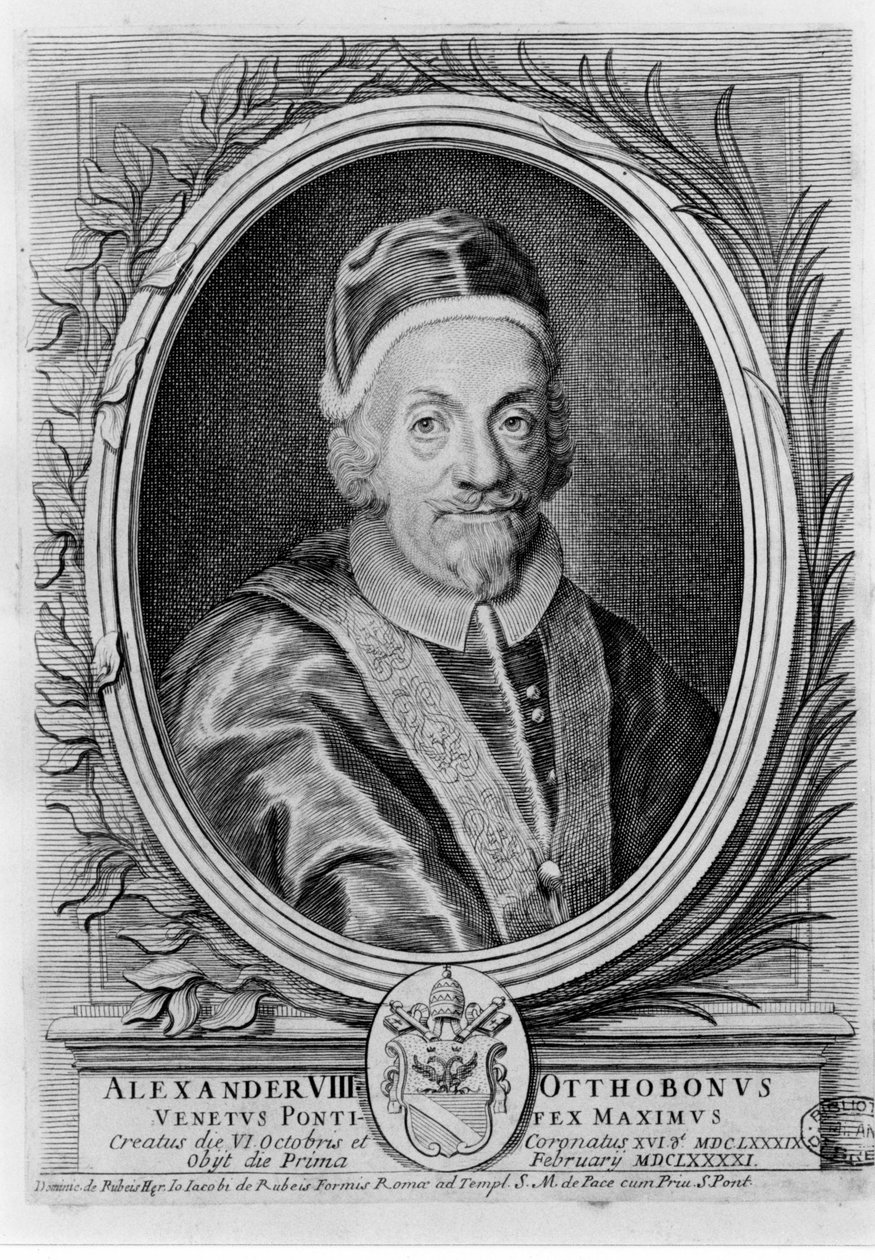 Pope Alexander VIII (1610 - 1691). by Unknown artist