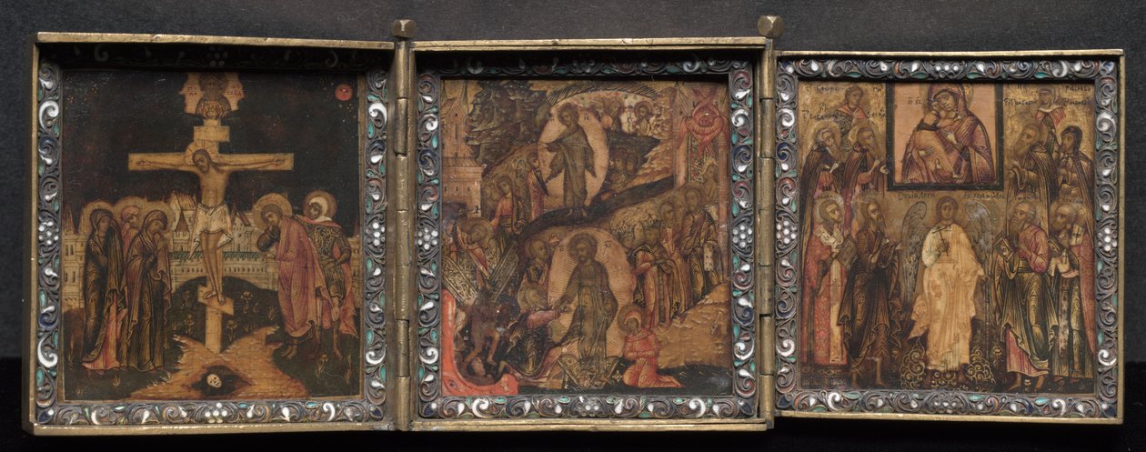 Portable Triptych Icon by Unknown artist
