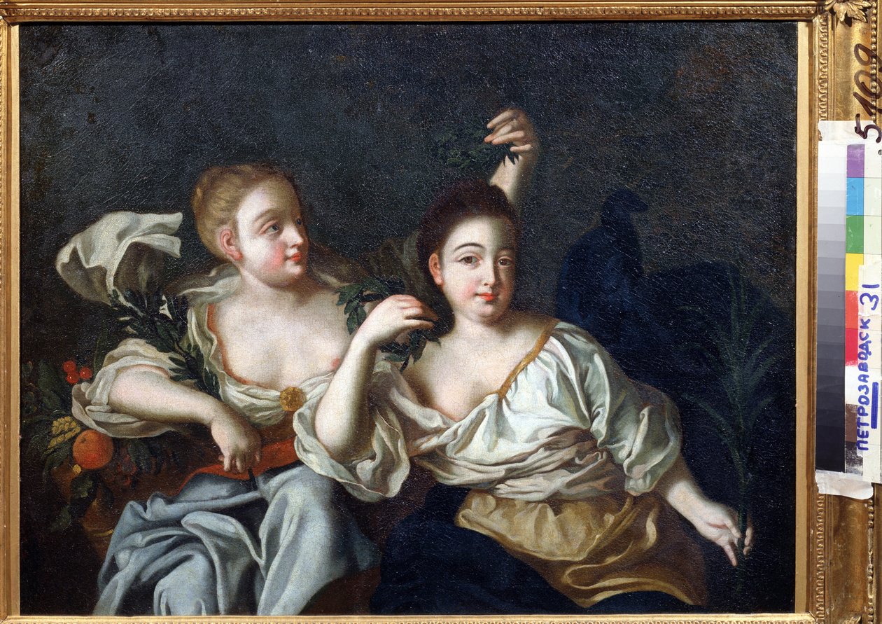 Portrait of the Daughters of Peter the Great by Unknown artist