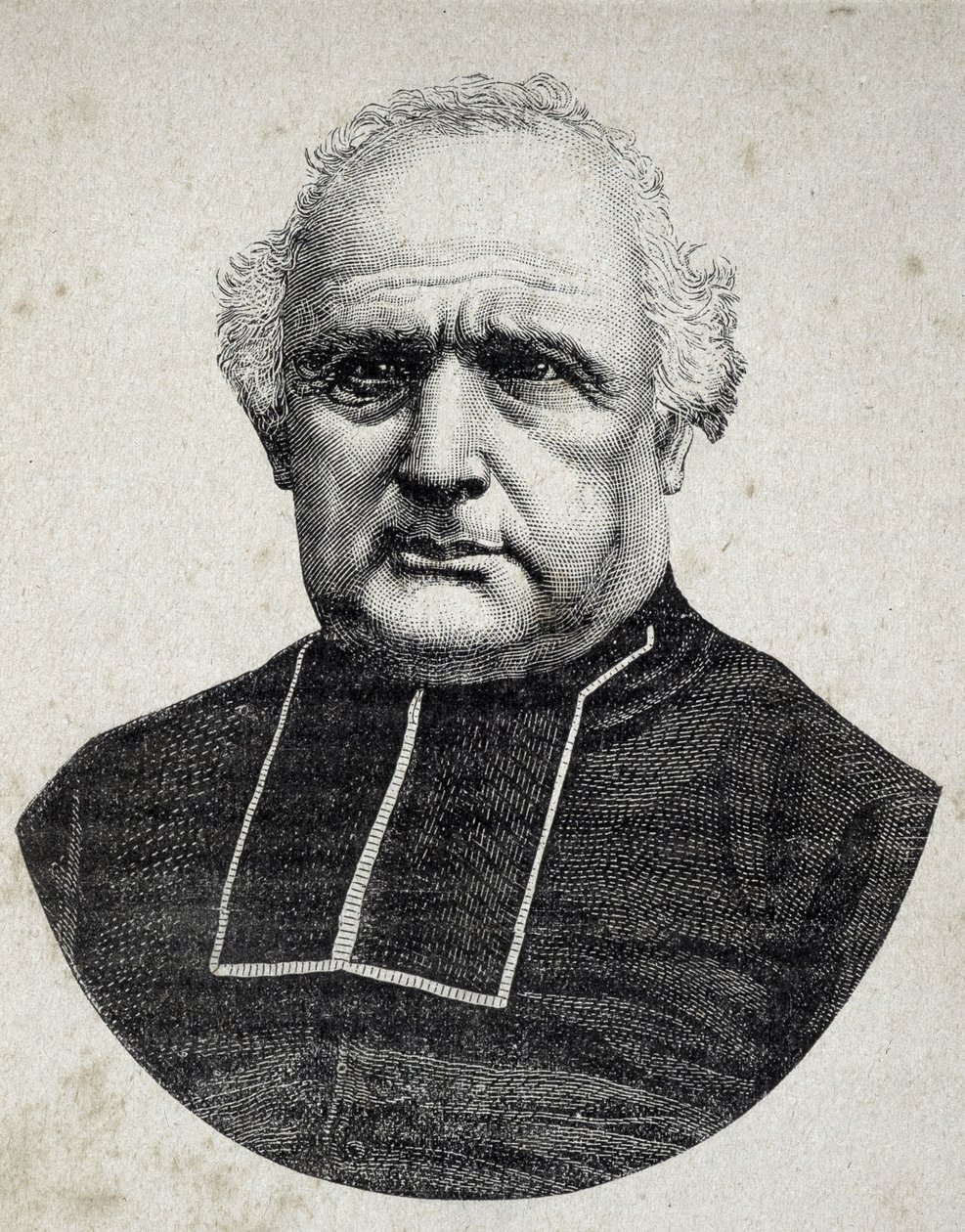 Portrait of Bishop Peyramale, Priest of Lourdes (1811 - 1877) - in Les Contemporains by Unknown artist