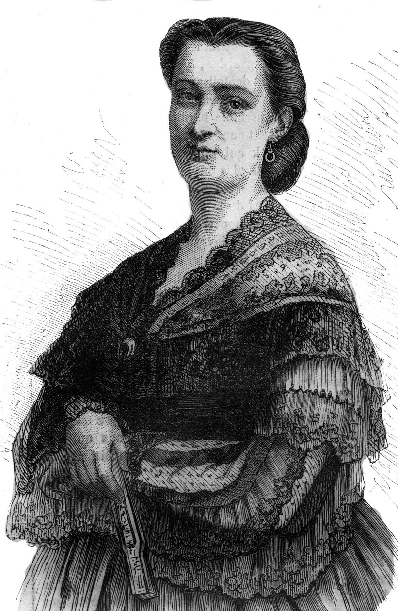 Portrait of Carlotta Patti lyrical singer sister of Adelina Patti. by Unknown artist
