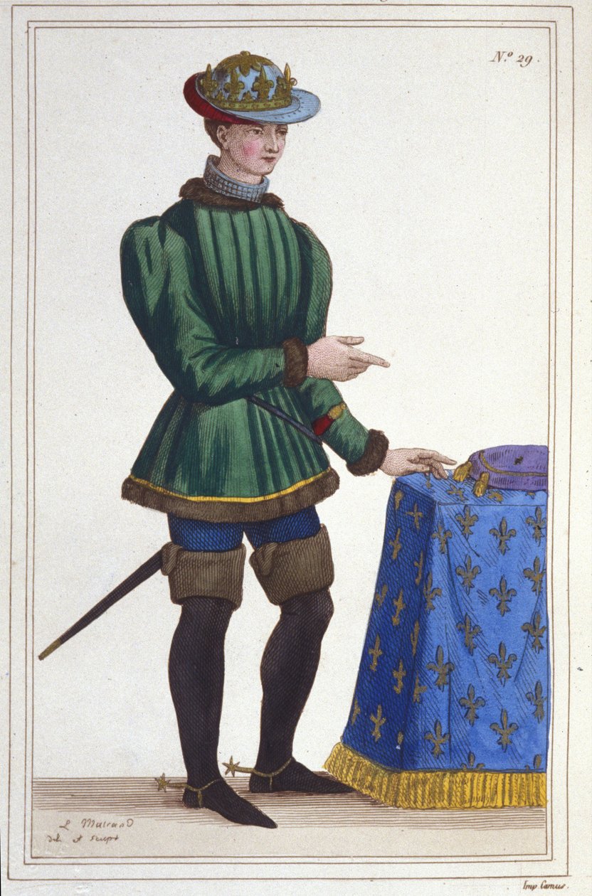 Portrait of Charles VII (1403 - 1461), King of France (engraving of 1830) by Unknown artist