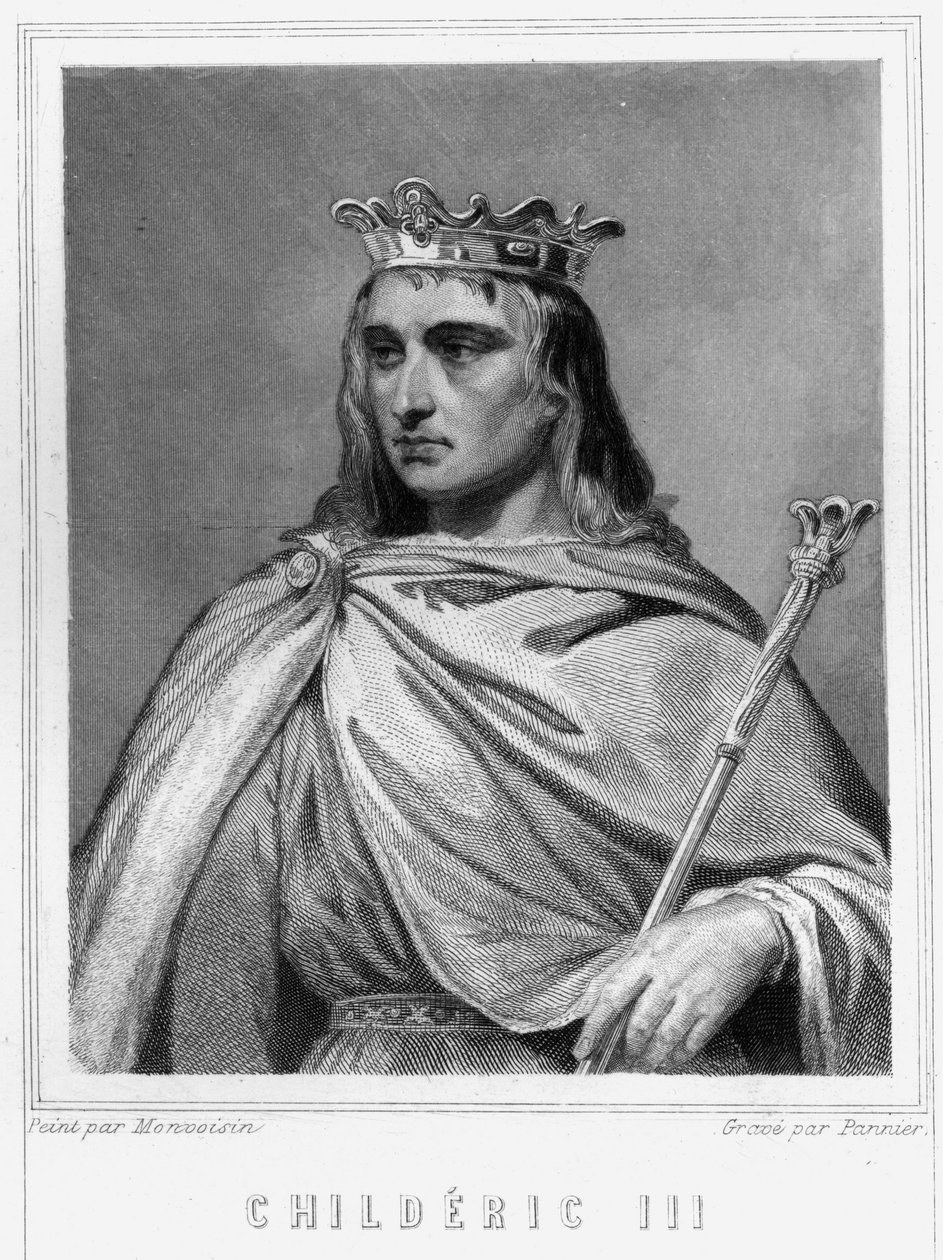 Portrait of Chilperic II (? - 755), King of the Franks, first of the Carolingians - in “Histoire des Français” by Lavallée by Unknown artist