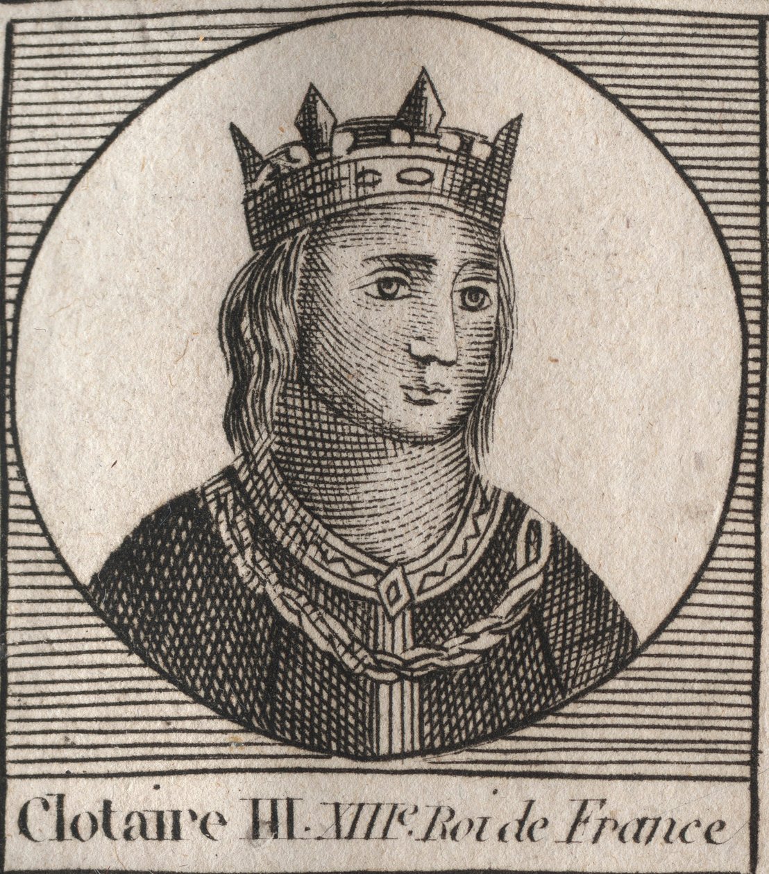 Portrait of Clothaire III by Unknown artist