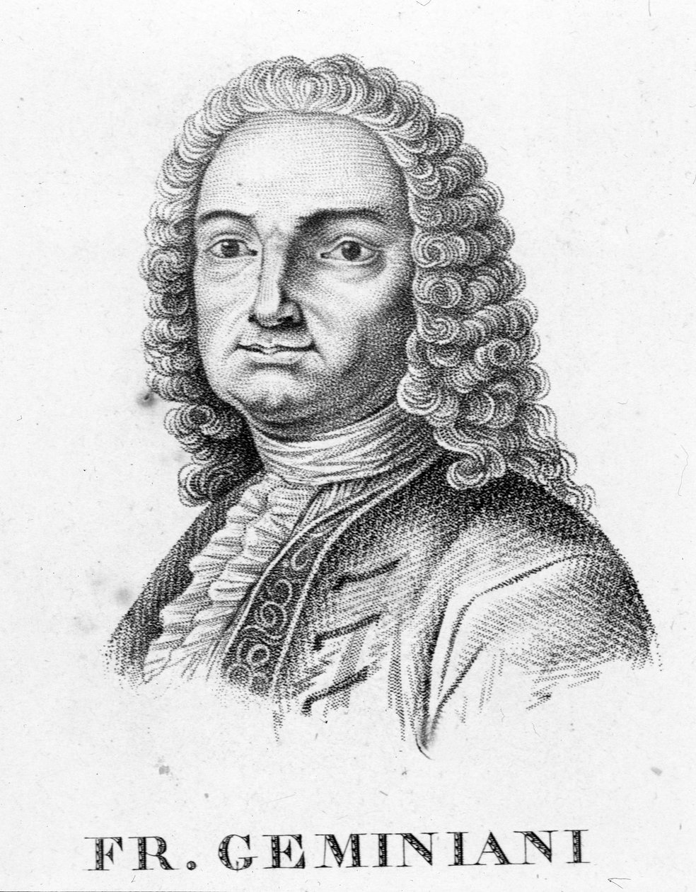 Portrait of Francesco Saverio Geminiani, Italian musician by Unknown artist