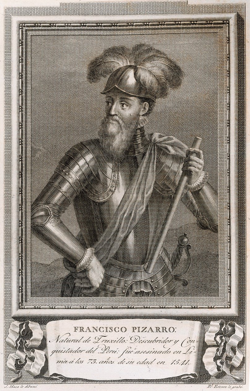 Portrait of Francisco Pizarro (engraving) by Unknown artist
