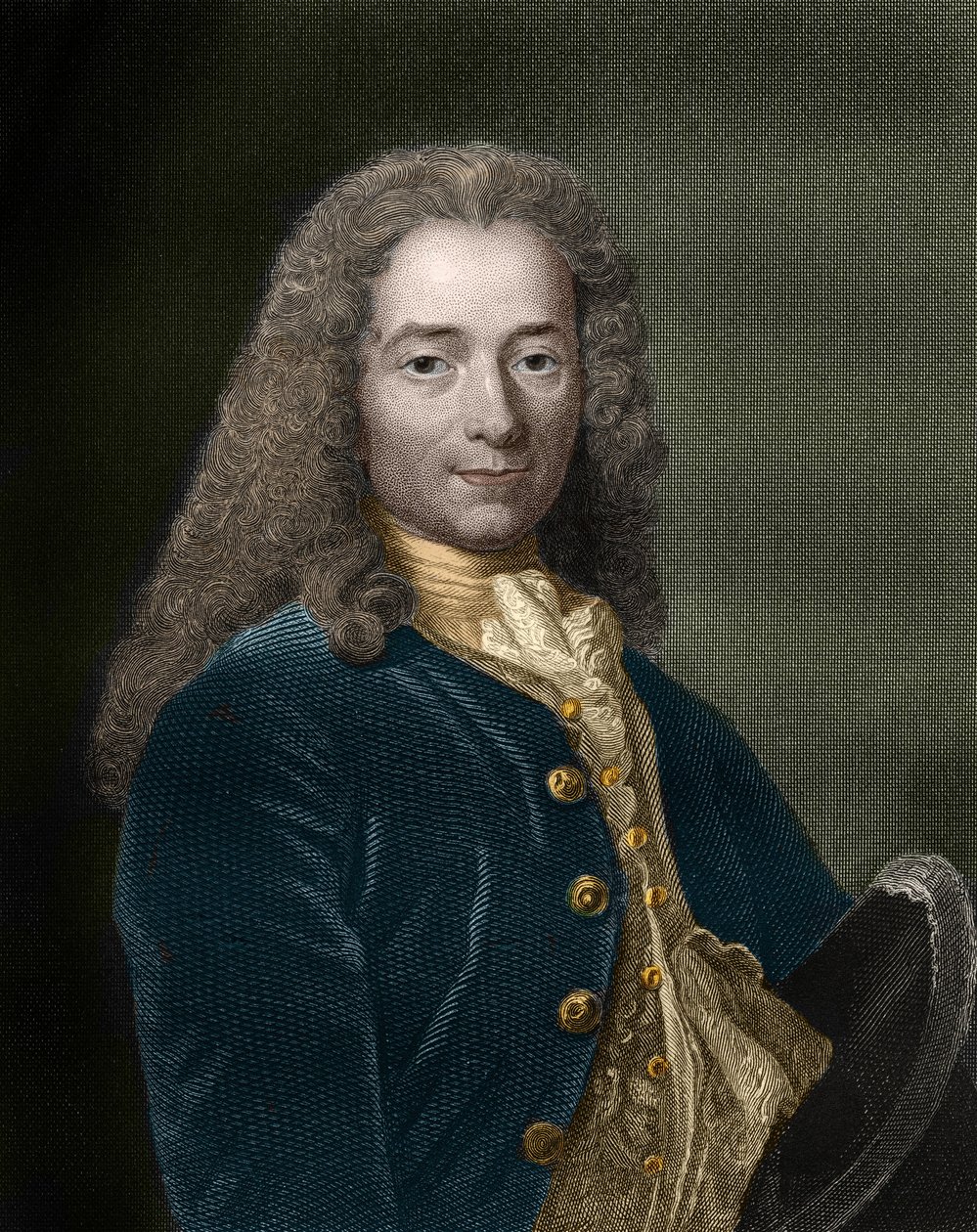 Portrait of Francois-Marie Arouet, dit Voltaire (1694-1778), French writer and philosopher. by Unknown artist