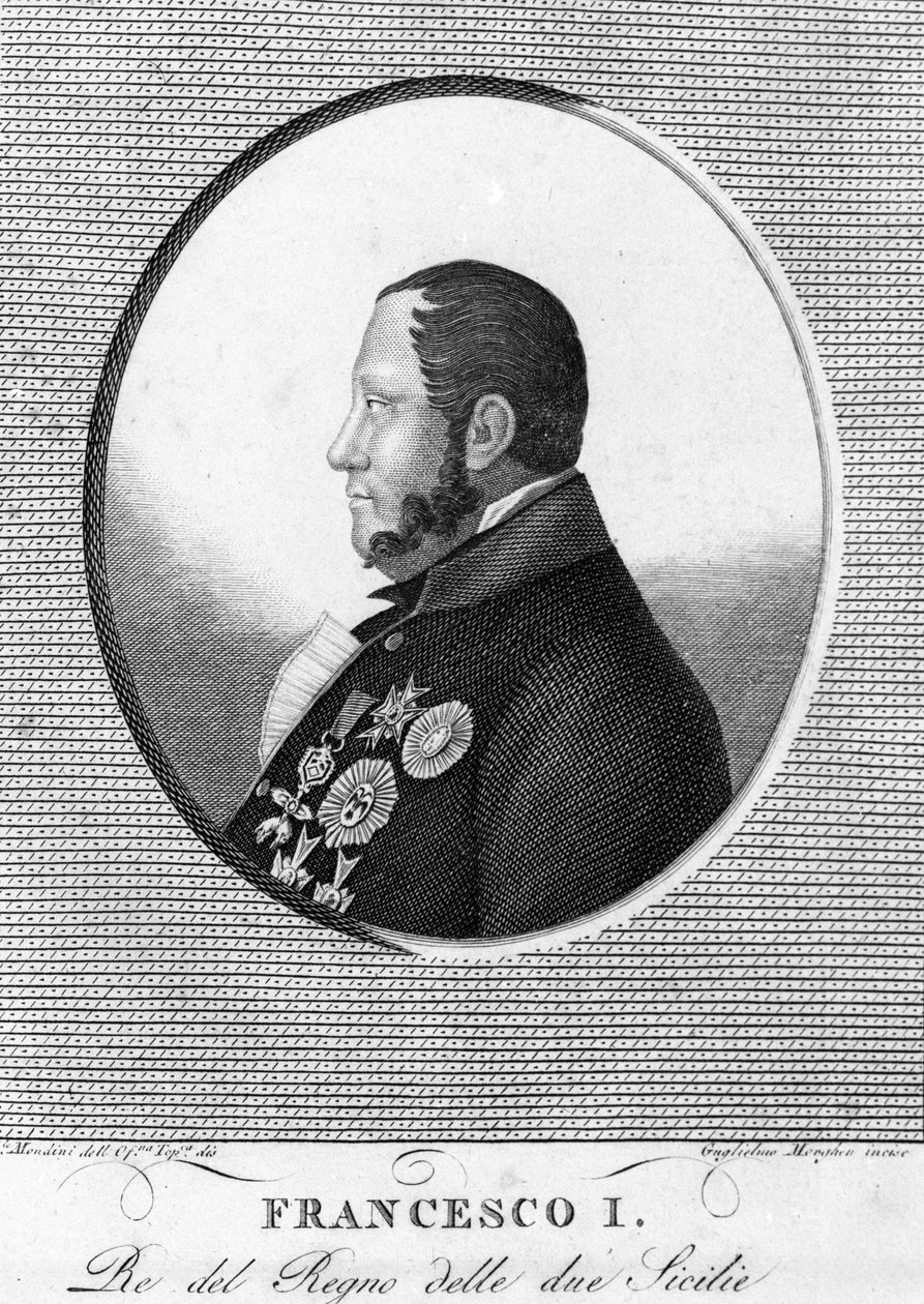 Portrait of Francois 1st, King of the Two Sicilies. by Unknown artist
