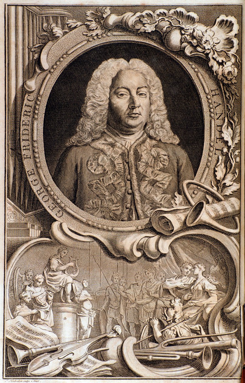 Portrait of Georg Friedrich Handel (1685-1759) Frontispiece of 