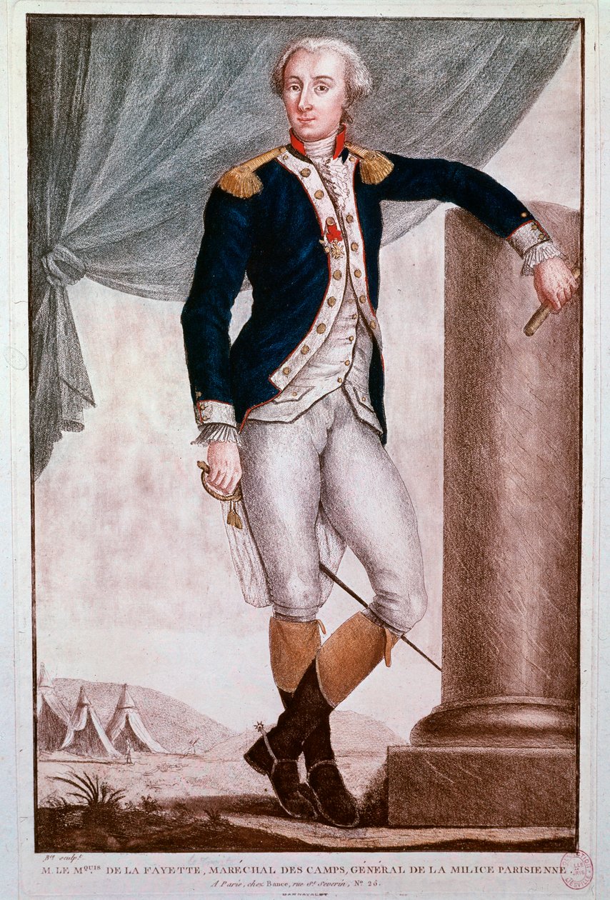Portrait of Gilbert du Motier, Marquis de Lafayette by Unknown artist
