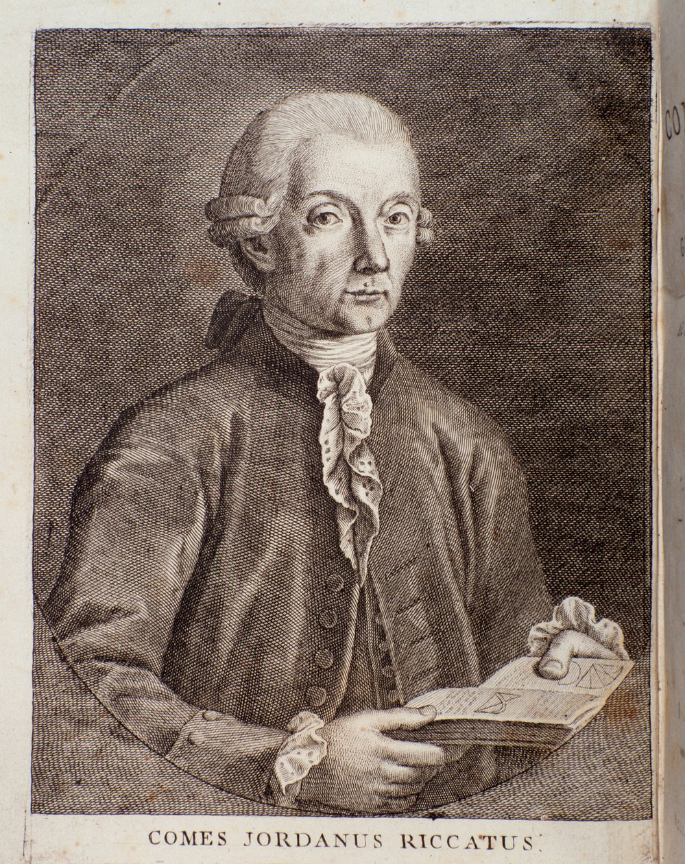 Portrait of Giordano Riccati (engraving) by Unknown artist