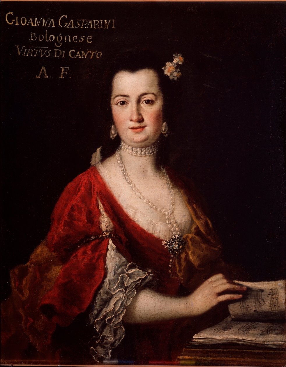 Portrait of Giovanna Gasparini, Italian singer by Unknown artist