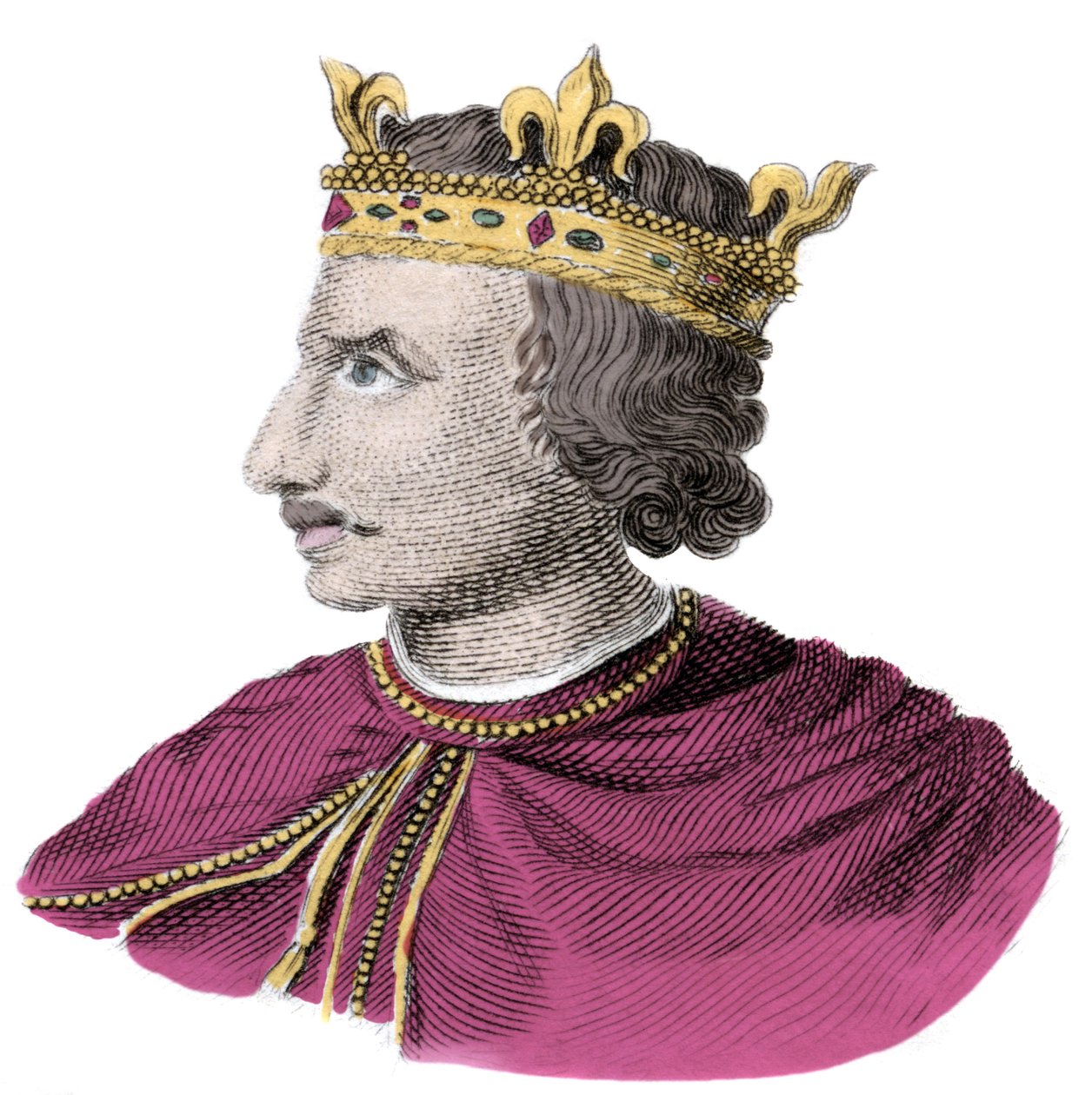 Portrait of Henry I Beauclerc (1068-1135), third Norman king of England (engraving) by Unknown artist