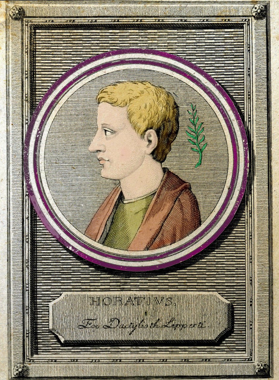 Portrait of Horace (Quintus Horatius Flaccus) (65-8 BC), Latin poet by Unknown artist