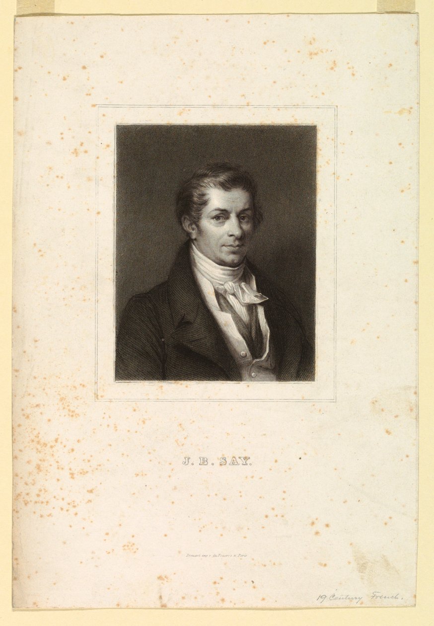 Portrait of J.B. Say by Unknown artist