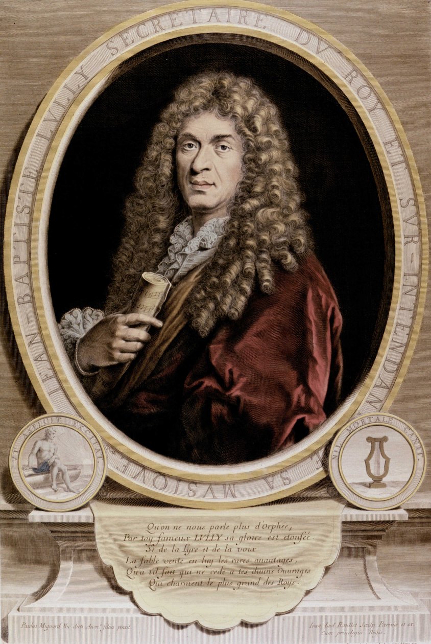 Portrait of Jean Baptiste Lully (Giovanni Battista Lulli) (1632-1687). by Unknown artist