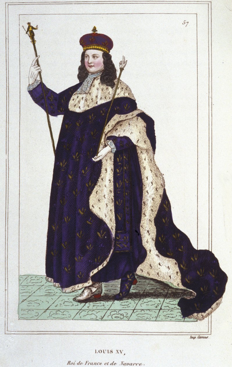Portrait of Louis XV, King of France (engraving from 1830) by Unknown artist