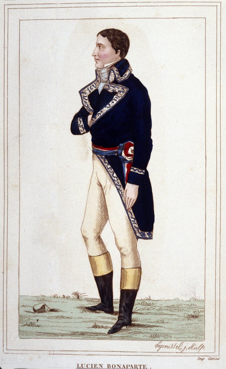 Portrait of Lucien Bonaparte (1775-1840) Engraving of 1830 by Unknown artist