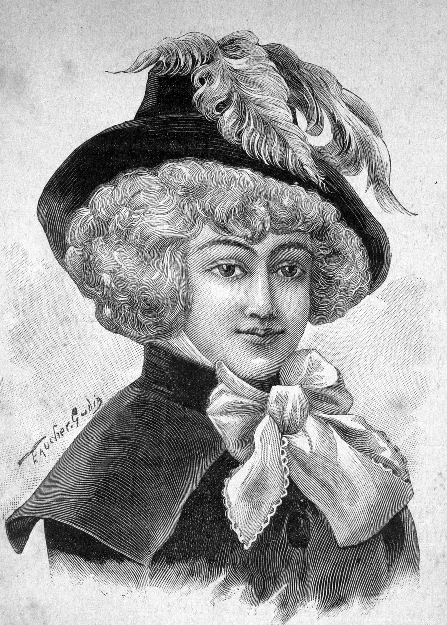 Portrait of Mademoiselle de Fontenay or Teresa (Theresa or Terezia) Cabarrus, known as Madame Tallien (Talien), Princess of Caraman Chimay (1773 - 1835) - in 