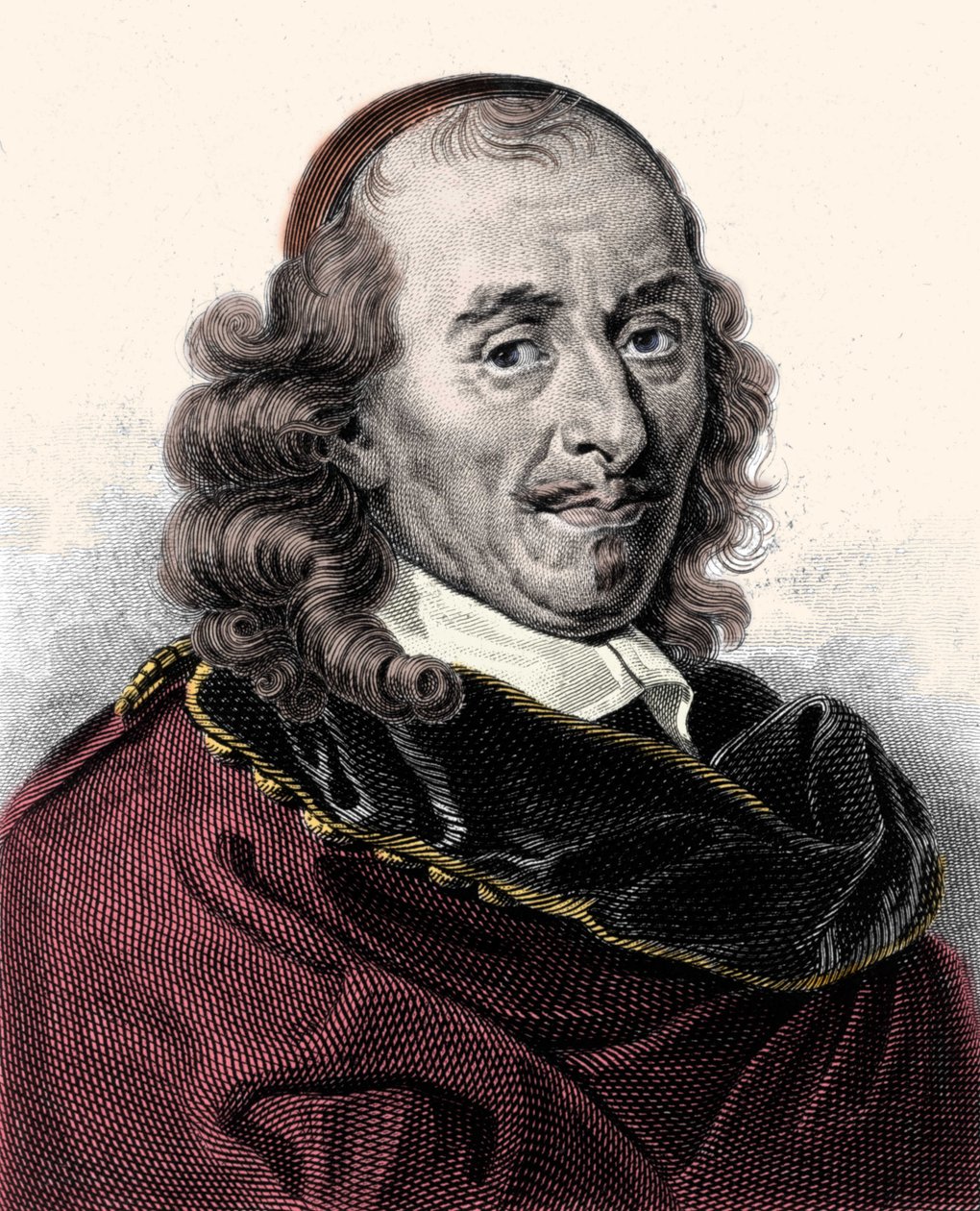 Portrait of Pierre Corneille (1606-1684), engraving of the 19th century by Unknown artist